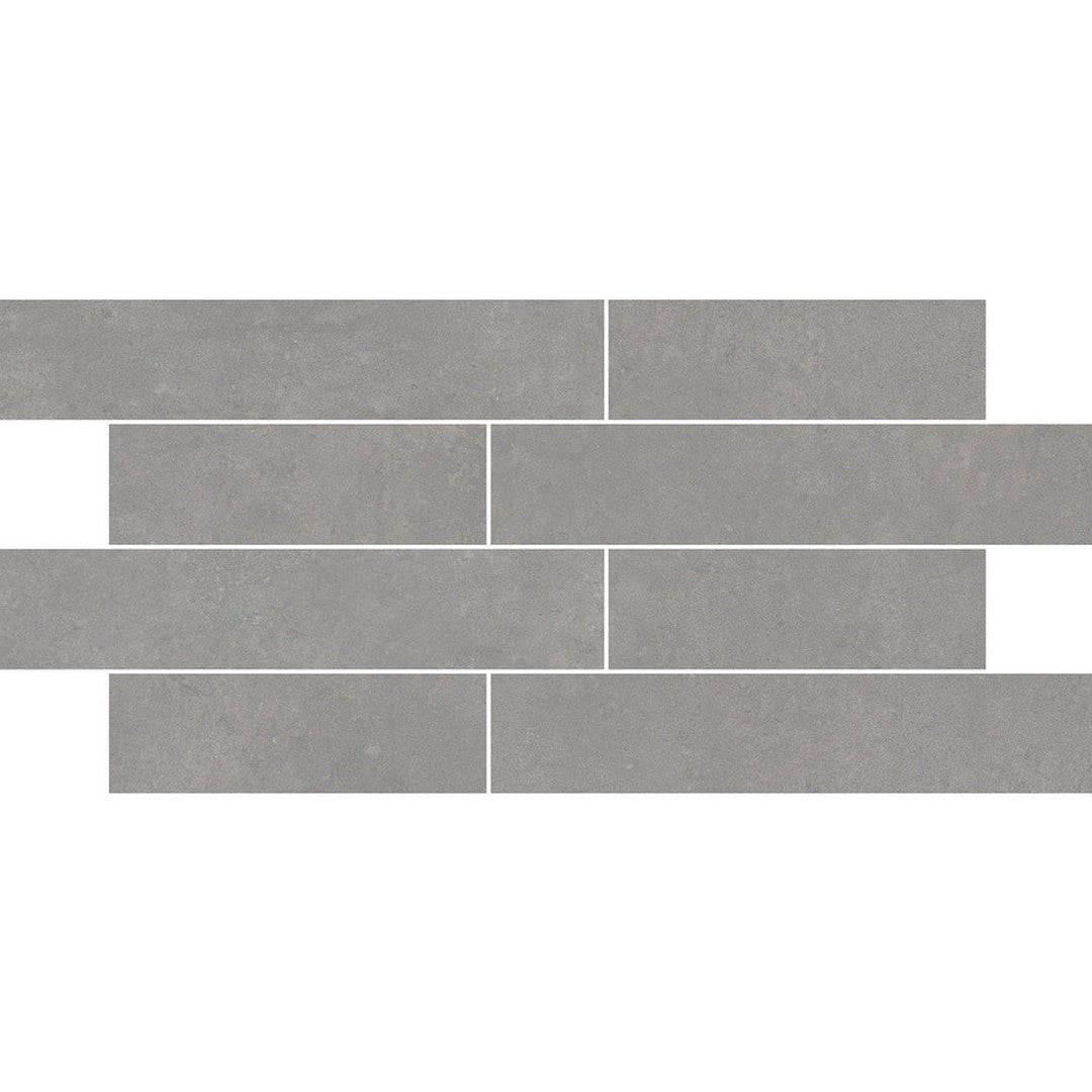 Emser Fixt Metal 12" x 24" Matte Brick Porcelain Mosaic