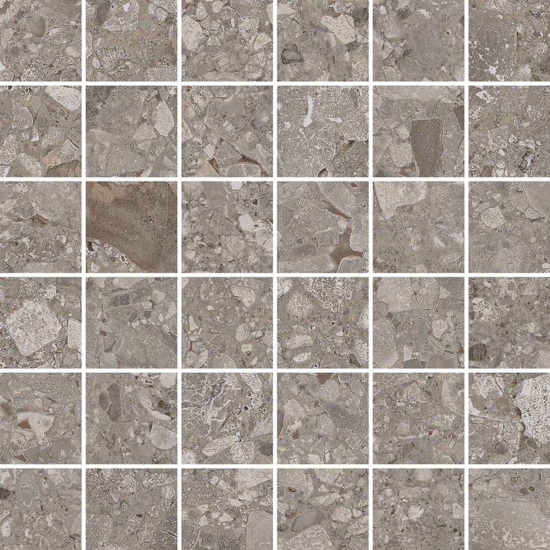 Emser Fixt Stone 12" x 12" Matte Porcelain 2" Mosaic
