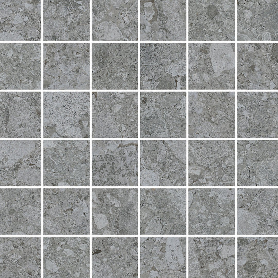 Emser Fixt Stone 12" x 12" Matte Porcelain 2" Mosaic