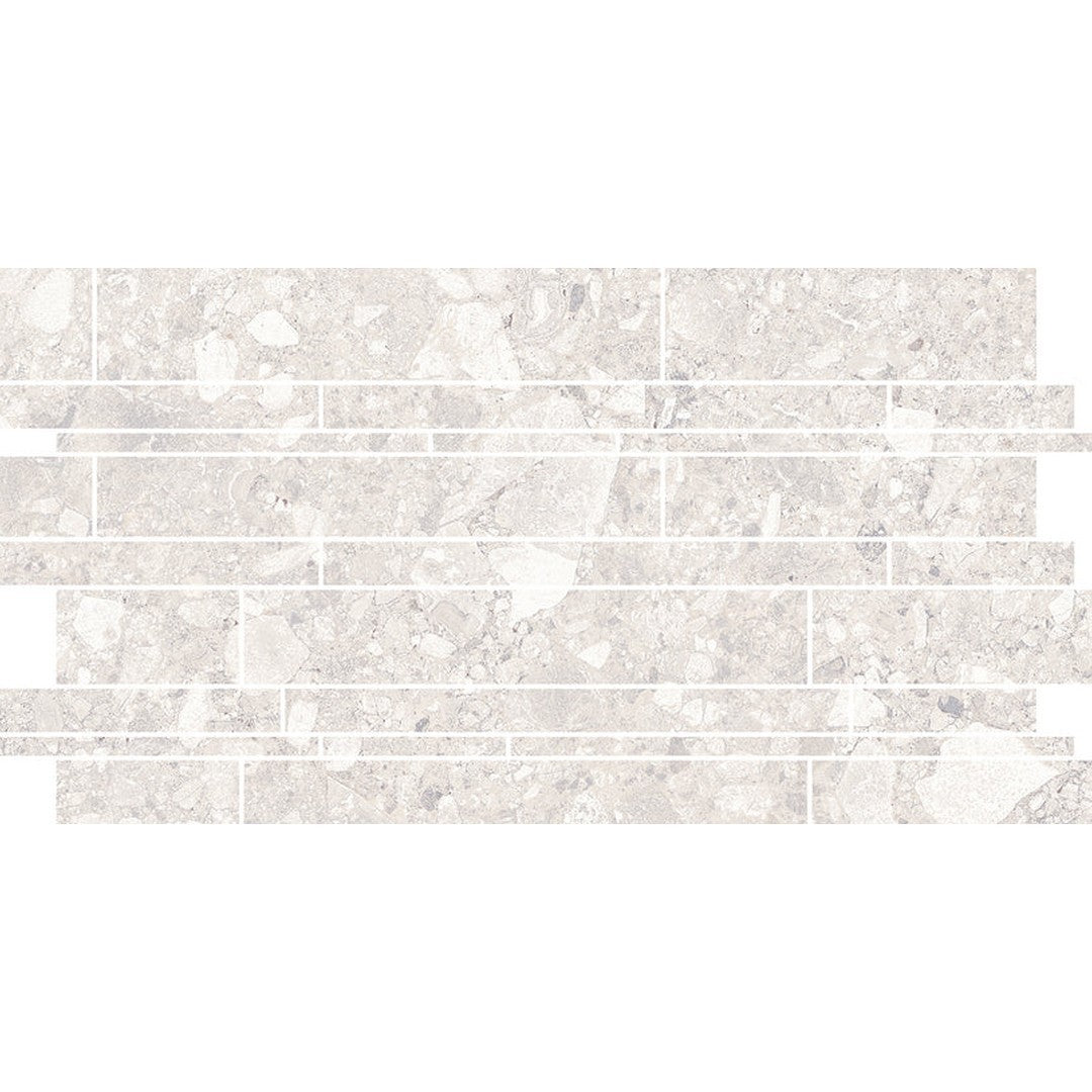 Emser Fixt Stone 12" x 24" Matte Linear Porcelain Mosaic