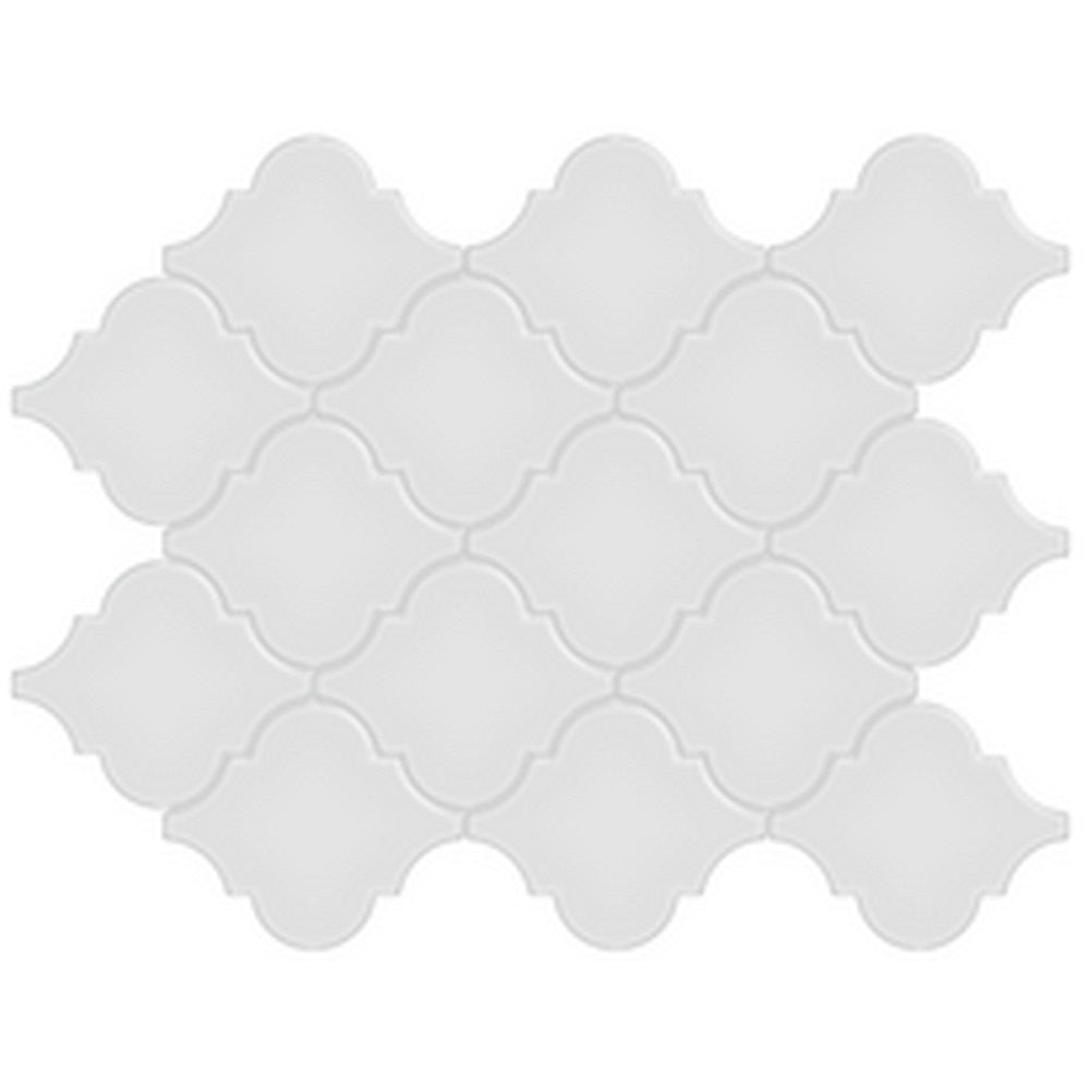Florida Tile Soho 10" x 13" Glossy Arabesque Beveled Porcelain Mosaic