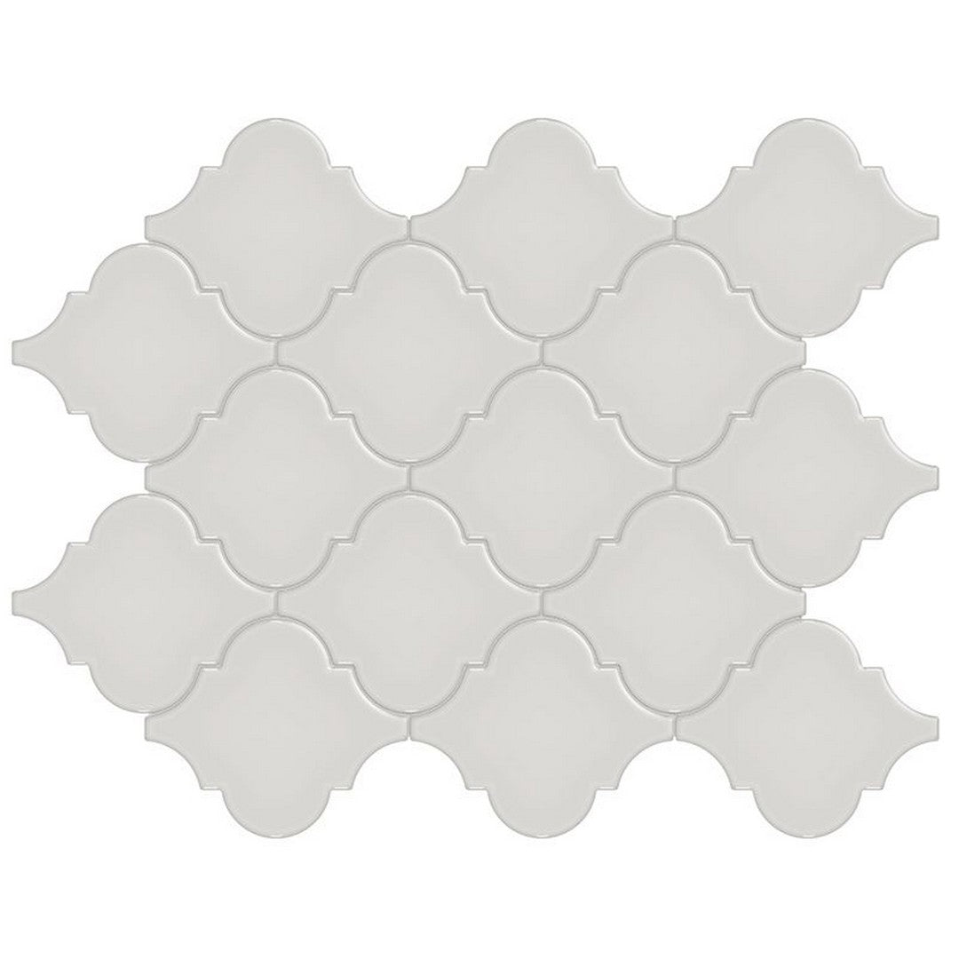 Florida Tile Soho 10" x 13" Glossy Arabesque Beveled Porcelain Mosaic