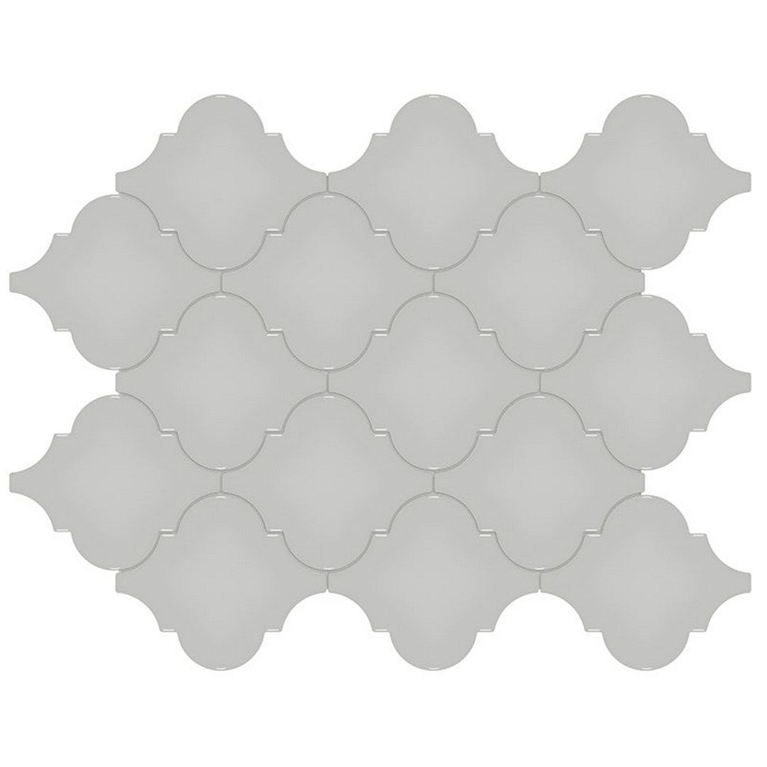 Florida Tile Soho 10" x 13" Glossy Arabesque Beveled Porcelain Mosaic