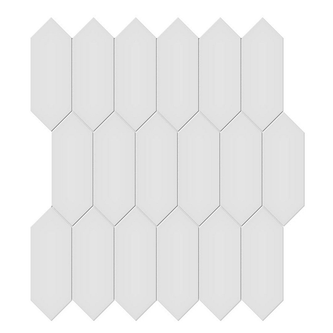 Florida Tile Soho 11" x 13" Glossy Picket Porcelain Mosaic