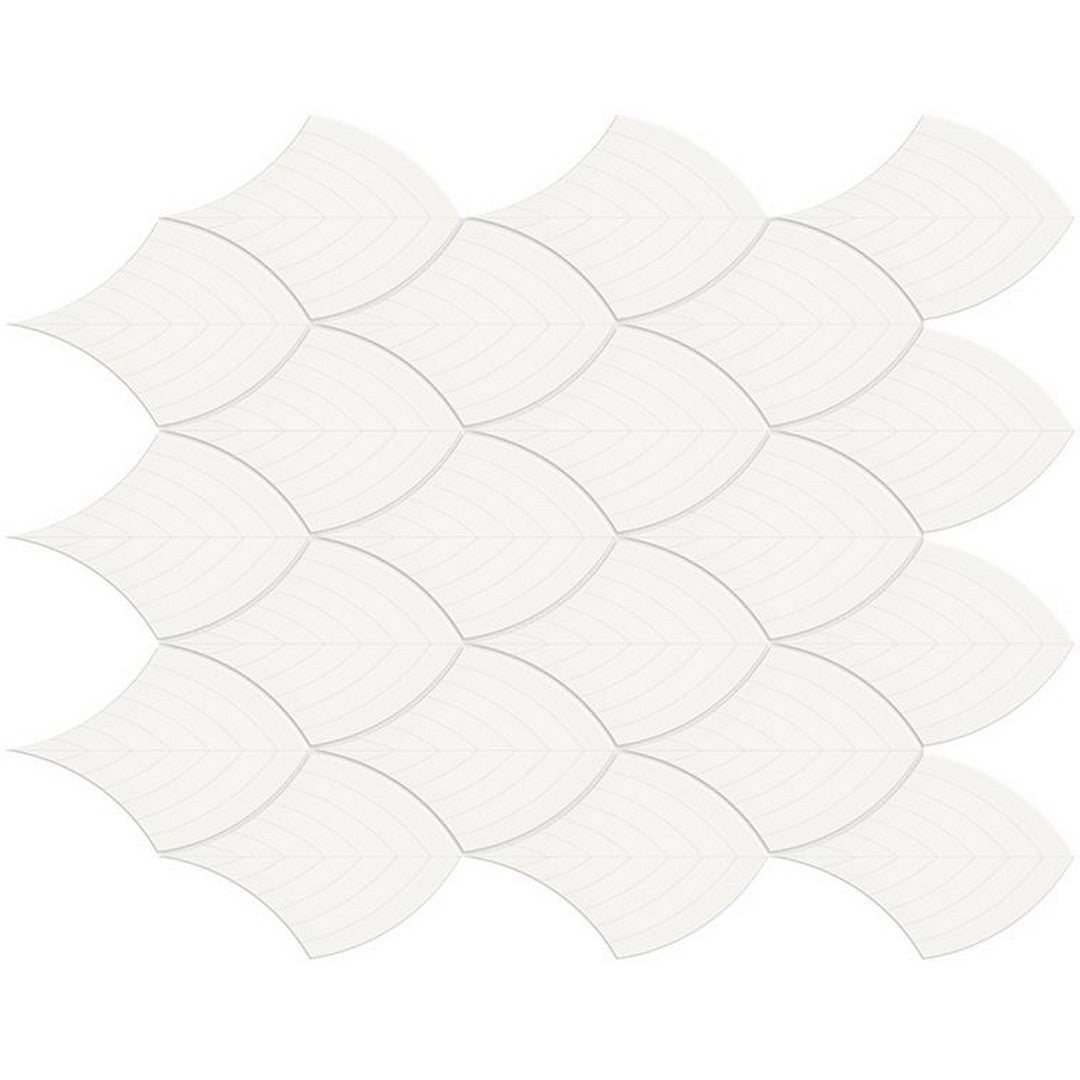 Florida Tile Soho 11" x 13" Glossy Scallop Porcelain Mosaic