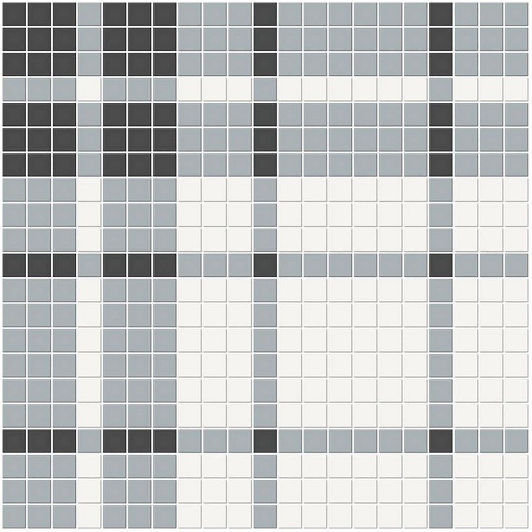 Florida Tile Soho 14" x 14" Pressed Matte Plaid Pattern Porcelain Mosaic