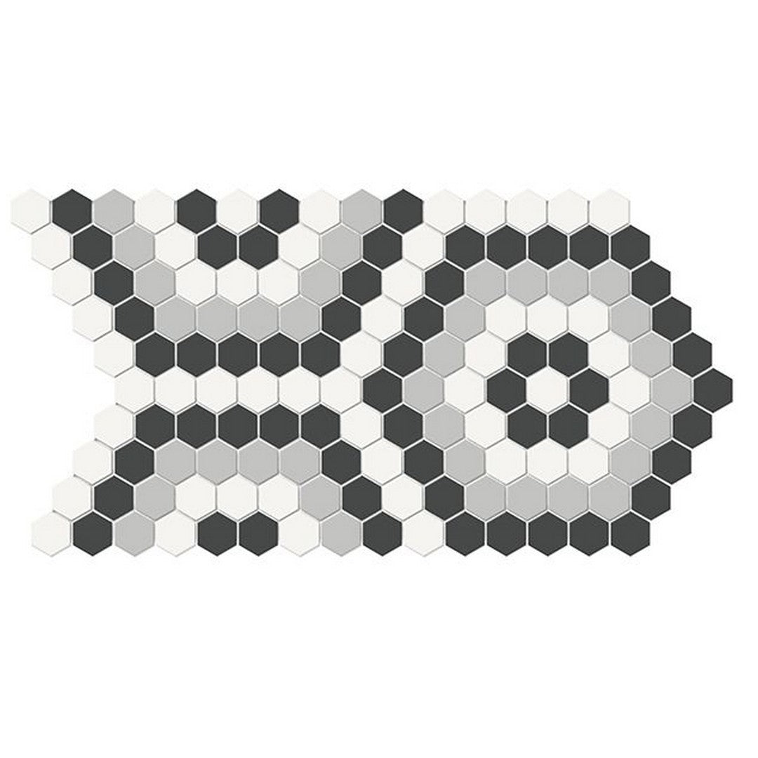 Florida Tile Soho 8" x 14" Pressed Matte Hexagon Pattern Porcelain Mosaic