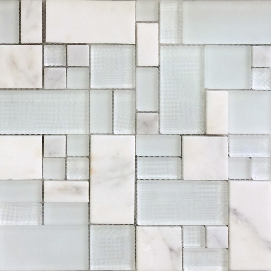 MiR Hawaii 11.7" x 11.7" Glass & Stone Modular Mosaic