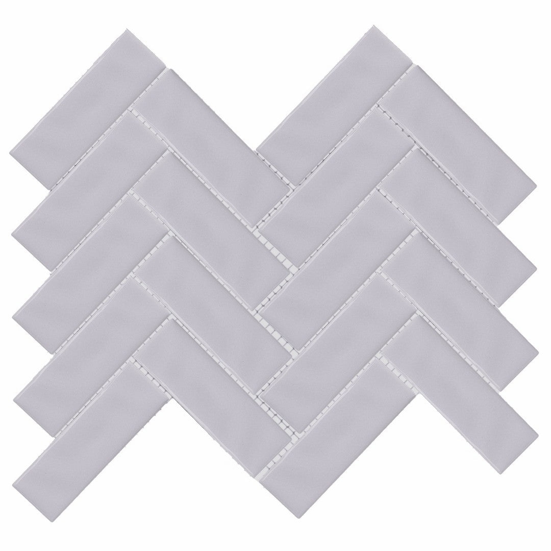 Crossville Sophia 10" x 12" Glossy Herringbone Porcelain Mosaic