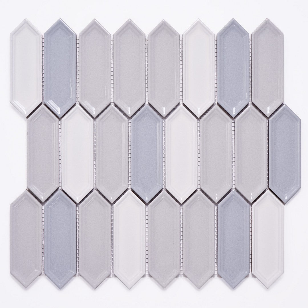 Crossville Sophia 12" x 12" Glossy Small Picket Porcelain Mosaic