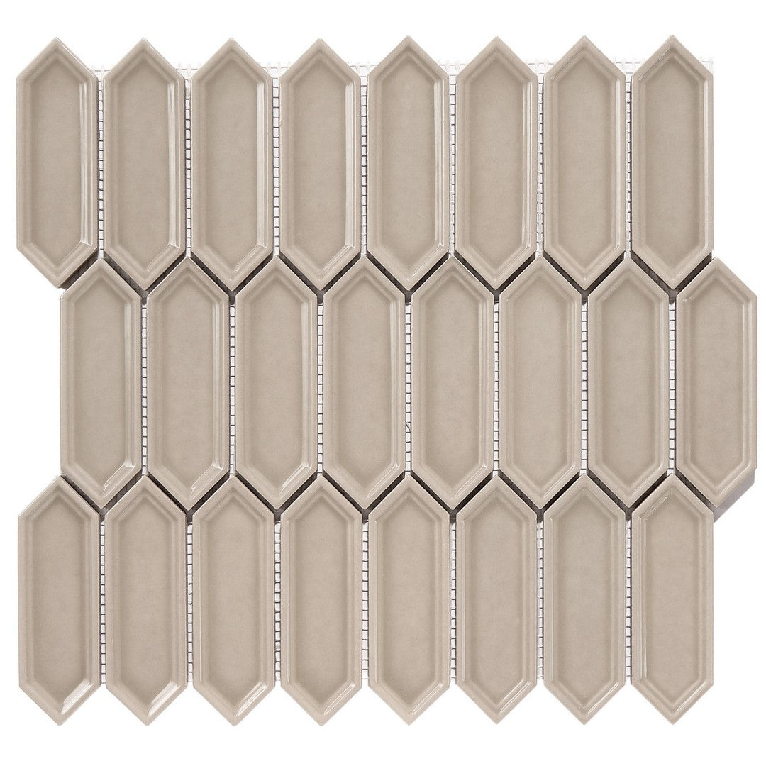Crossville Sophia 12" x 12" Glossy Small Picket Porcelain Mosaic