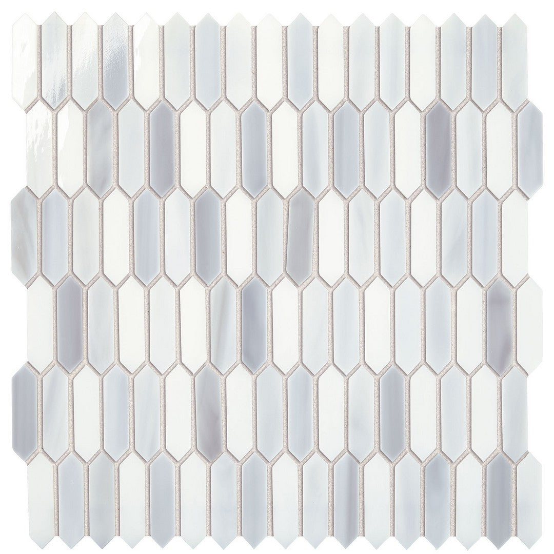 Marazzi Coastal Effects 11" x 12" Glossy Glass Small Picket Mosaic
