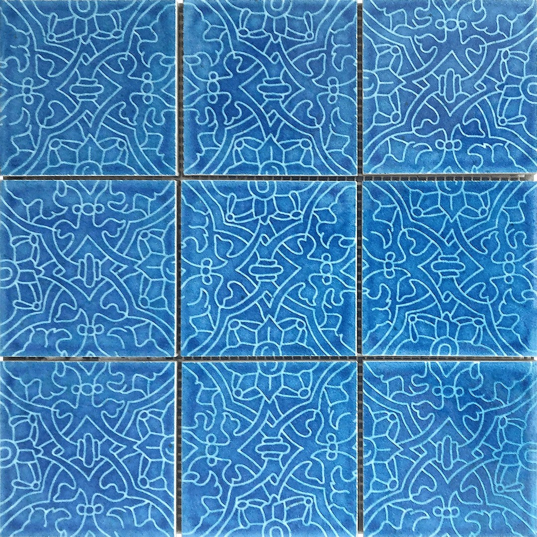 Bati Orient Wood Series 12" x 12" Ceramic 4" Geometric Pattern Mosaic