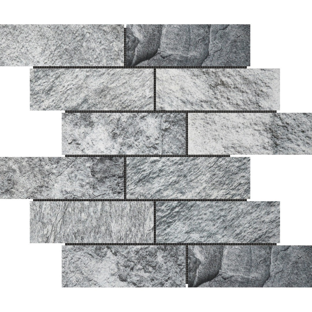 Bati Orient Wood Series 12" x 12" Ceramic 2x6" Brick Mosaic