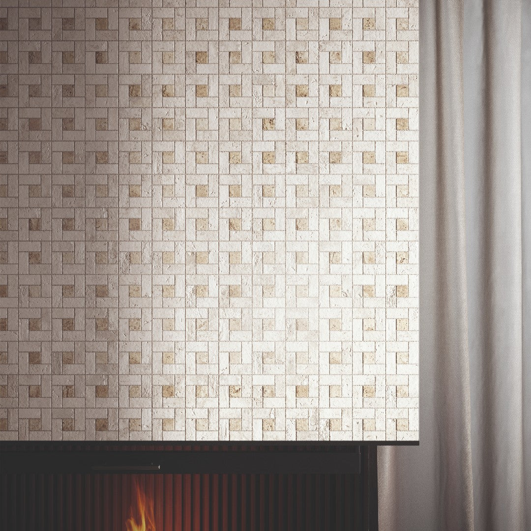 Century-Ceramica-Aurum-12-x-12-Natural-Porcelain-Pinwheel-Mosaic-Candor-&-Nux