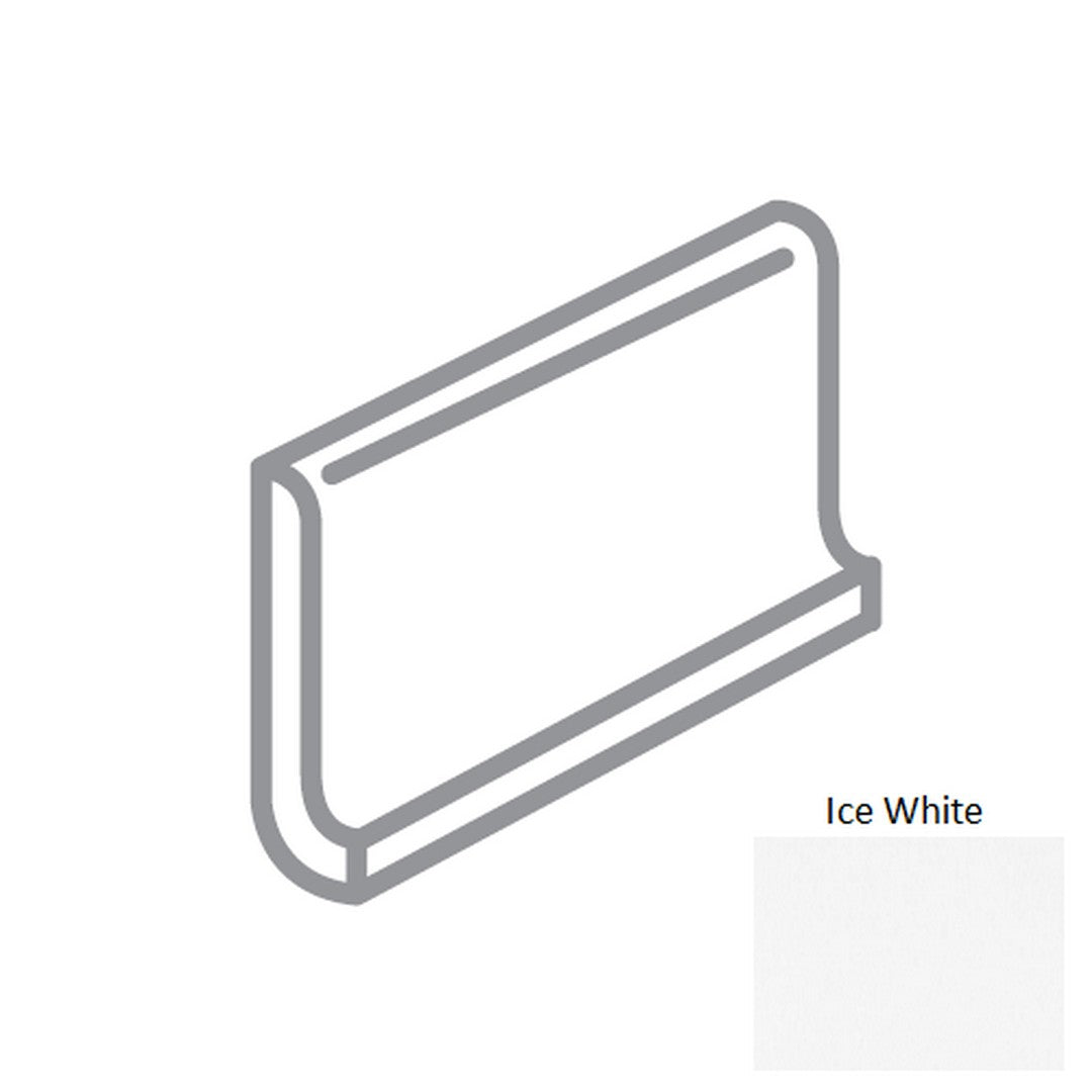 Bedrosians Traditions 4" x 6" Matte Ceramic Flat Top Cove Stackable