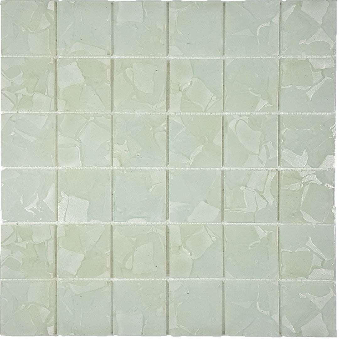 Tesoro Flower Glass 11.75" x 11.75" Interlocking Glass 2" Mosaic