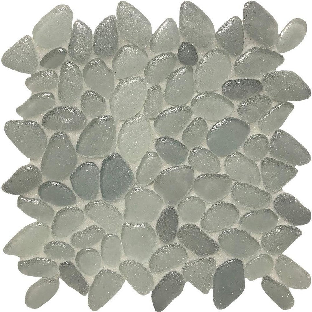 Tesoro Liquid Rocks 10.5" x 10.5" Random Pebble Glass Mosaic