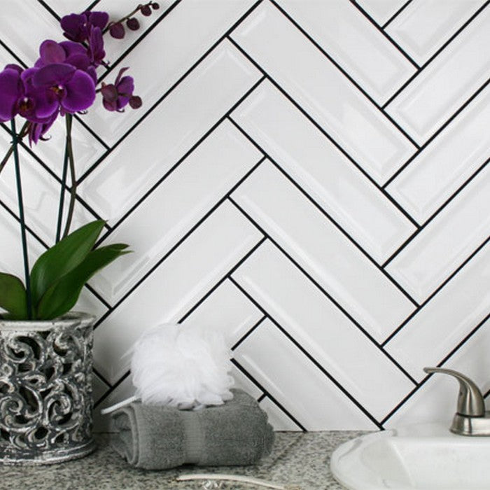 Maniscalco-Stone-Contour-3-x-12-Glossy-Ceramic-Groove-Tile-White