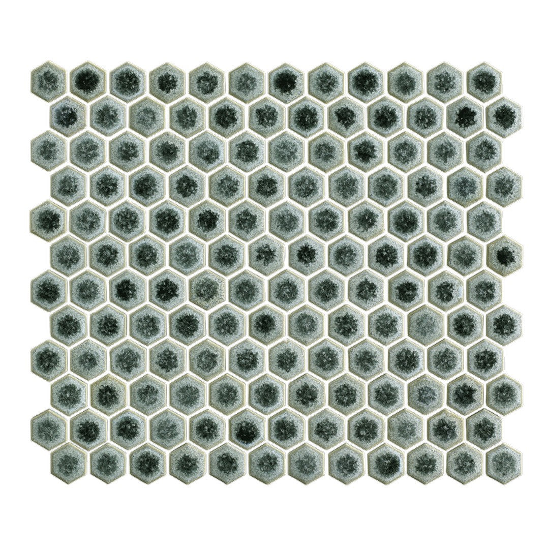 Maniscalco Stone Chameleon 10.2" x 11.7" Glossy Porcelain 1" Hexagon Mosaic