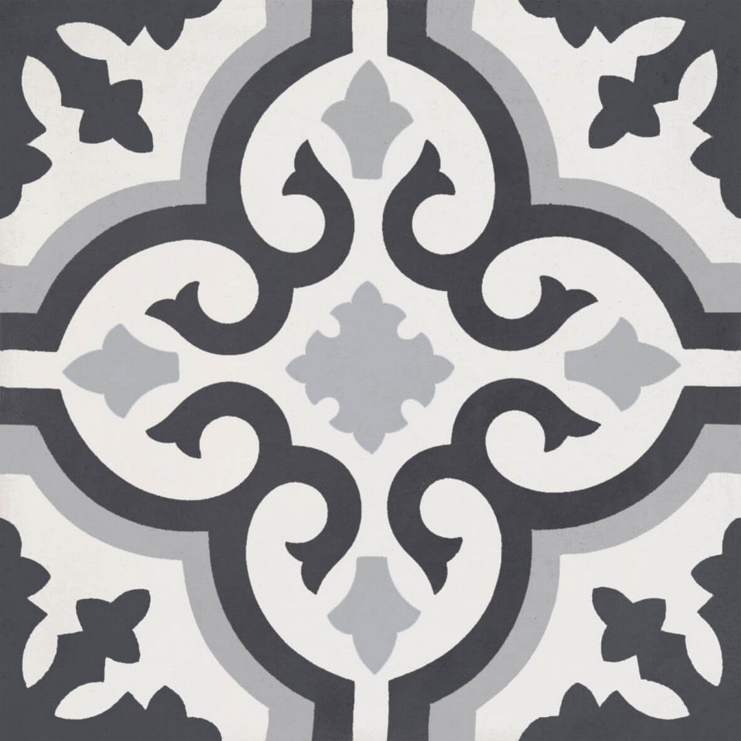 Bati Orient Cement 8" x 8" Matte Pattern Classic Square Tile