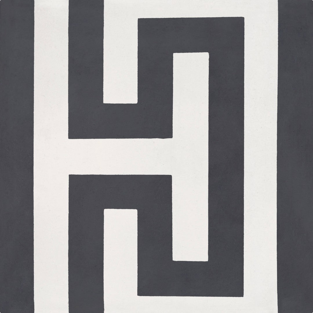 Bati Orient Cement 8" x 8" Matte Geo Classic Square Tile