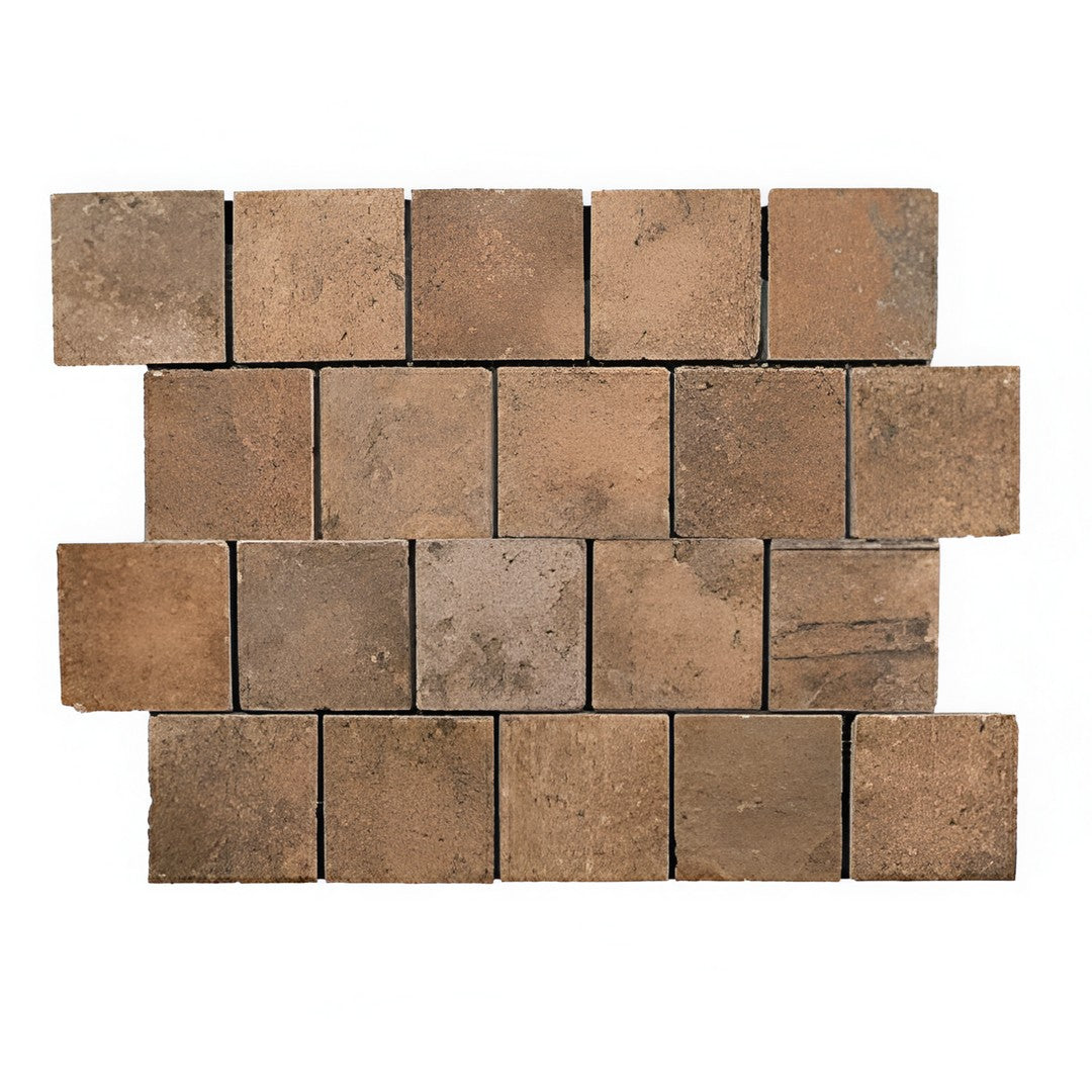 Tesoro Chicago Brick 12" x 16" Pressed 3" Staggered Porcelain Mosaic