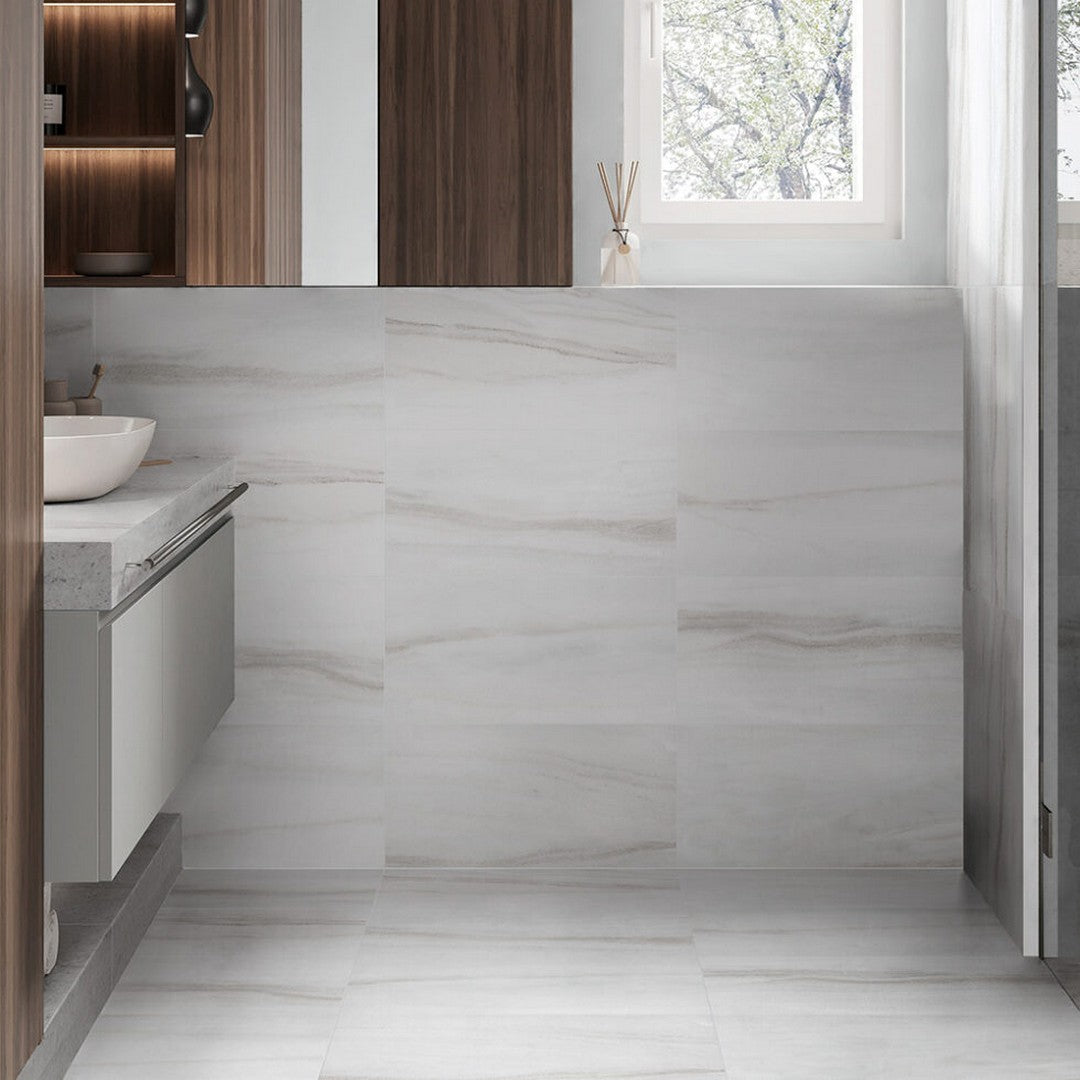 CommodiTile-Classics-II-12"-x-24"-Rectified-Matte-Porcelain-Floor-Tile-Macael-White-Matte