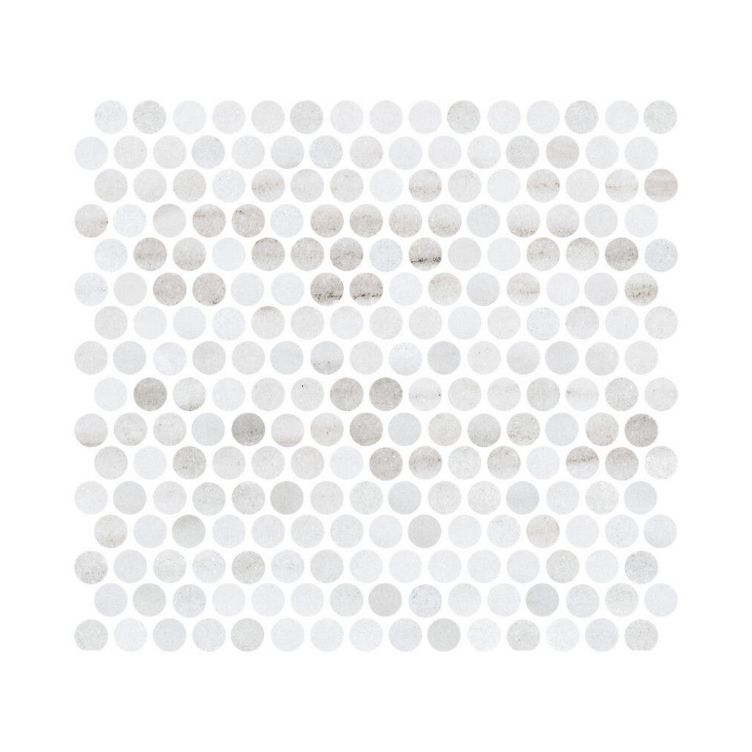 CommodiTile Classics II 11.57" x 12.44" Pressed Matte Porcelain 1" Penny Round Mosaic