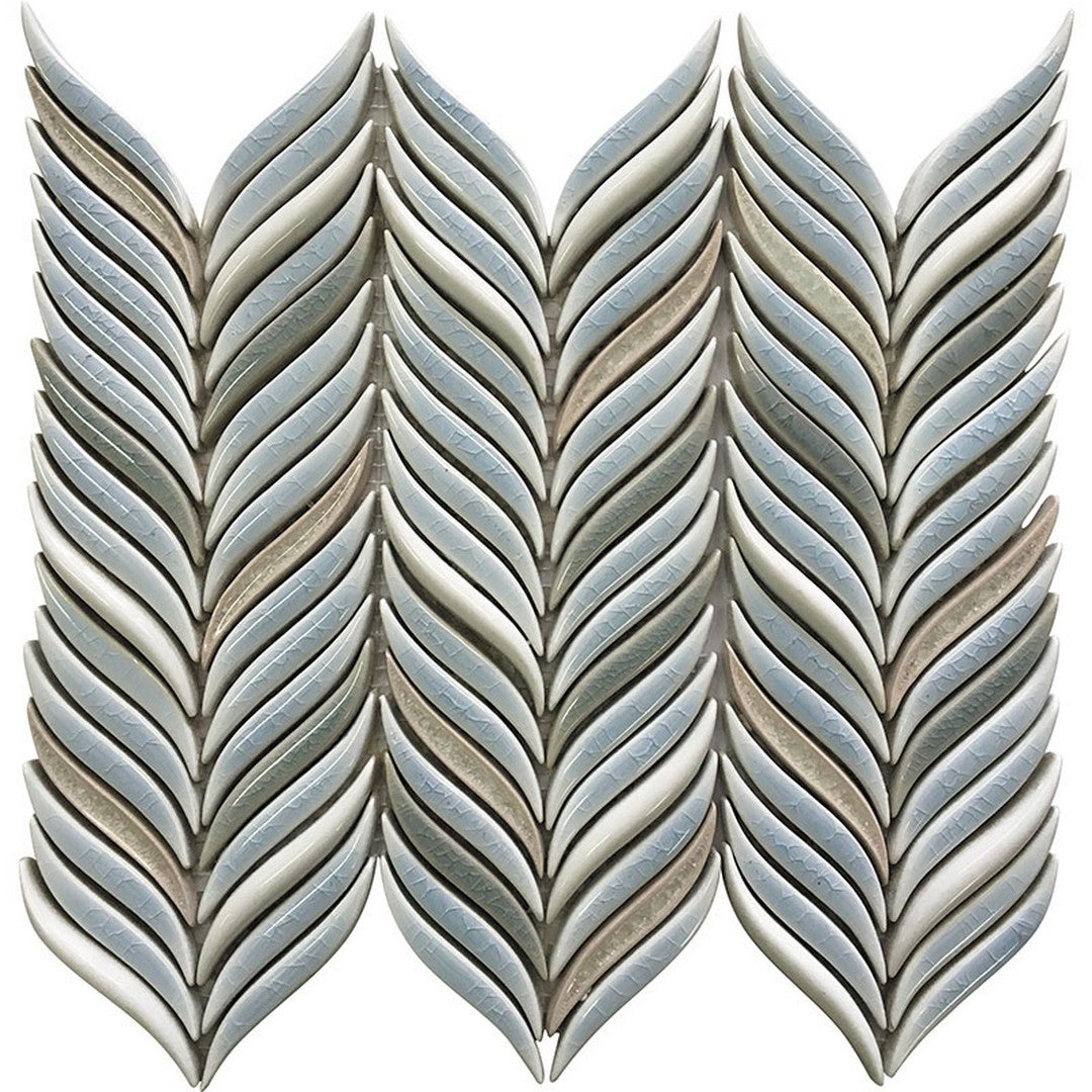 MiR Ceramique 10.2" x 11.8" Glossy Ceramic Pattern Mosaic