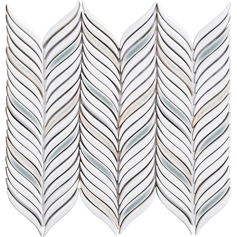 MiR Ceramique 10.2" x 11.8" Glossy Ceramic Pattern Mosaic