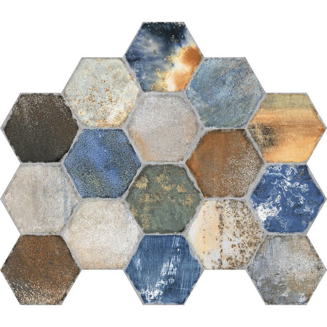 Tesoro Dorne 8.5" x 9.75" Textured Hexagon Porcelain Tile