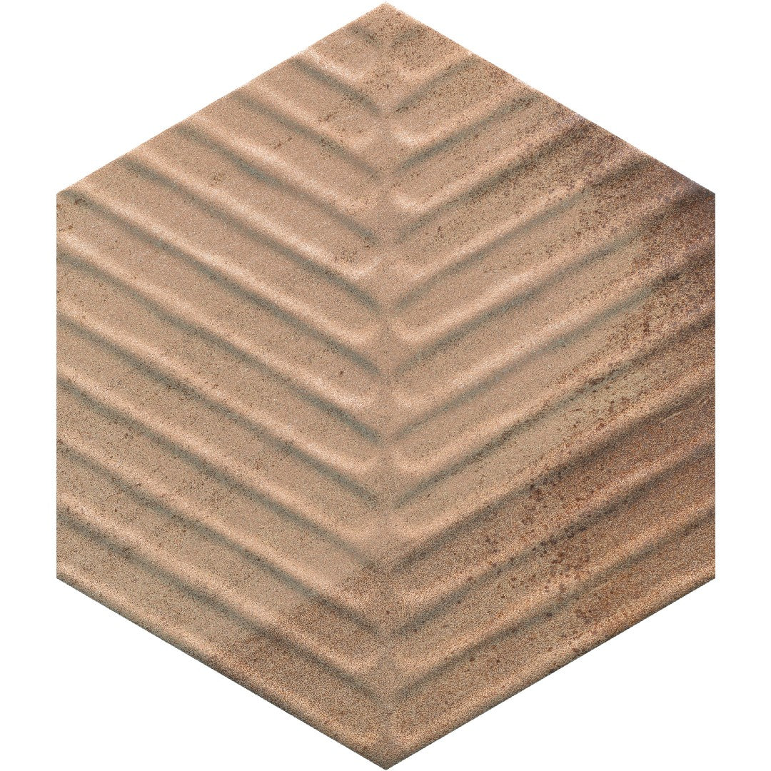 Crossville Cotto Moderno 8" x 8" Matte Porcelain Chevron Hexagon Tile