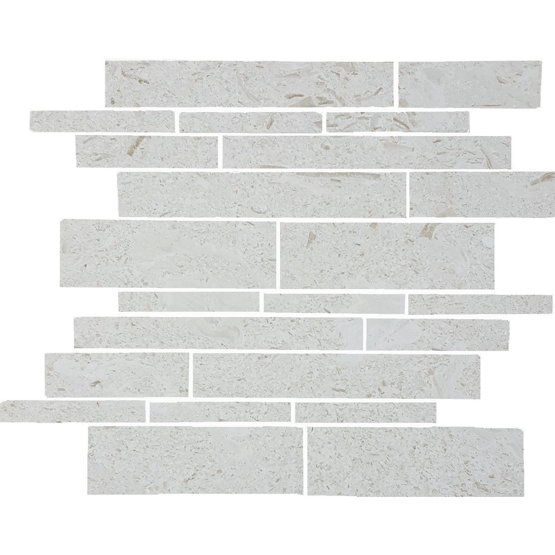 Tesoro Pietra Antica 12" x 12" Brushed Random Linear Natural Stone Mosaic