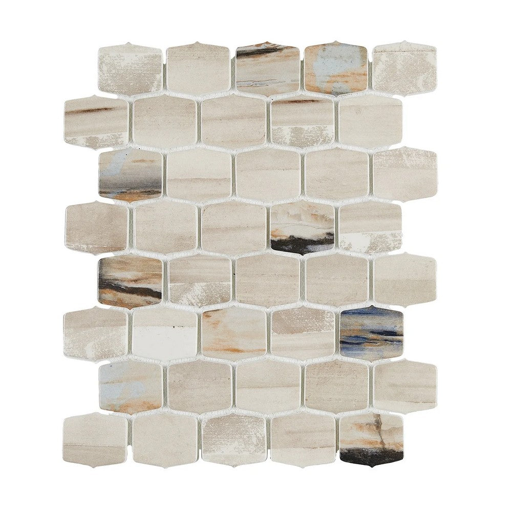 Lungarno Coastline 9.8" x 12.11" Pressed Glass 2" Lantern Mosaic