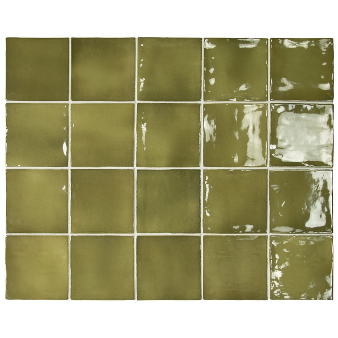 MiR Cire 4" x 4" Pressed Glossy Ceramic Tile