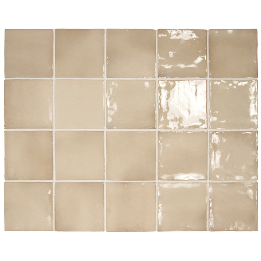 MiR Cire 4" x 4" Pressed Glossy Ceramic Tile