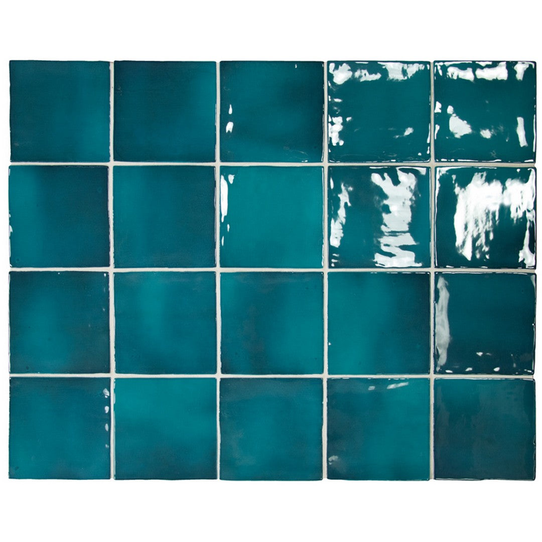 MiR Cire 4" x 4" Pressed Glossy Ceramic Tile