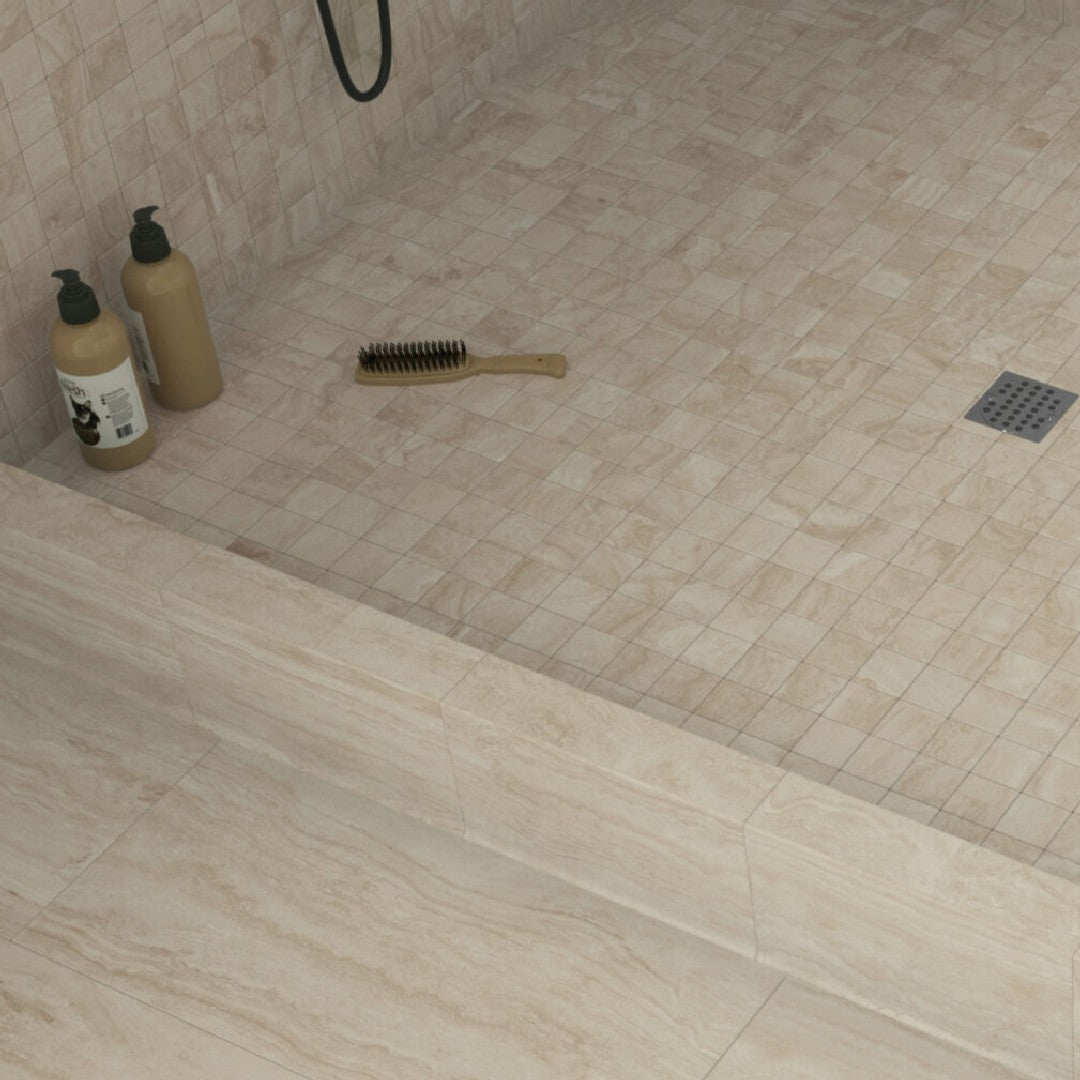 Crossville-Access-Point-12-x-12-Unpolished-Porcelain-2-Mosaic-Travertine-Sand