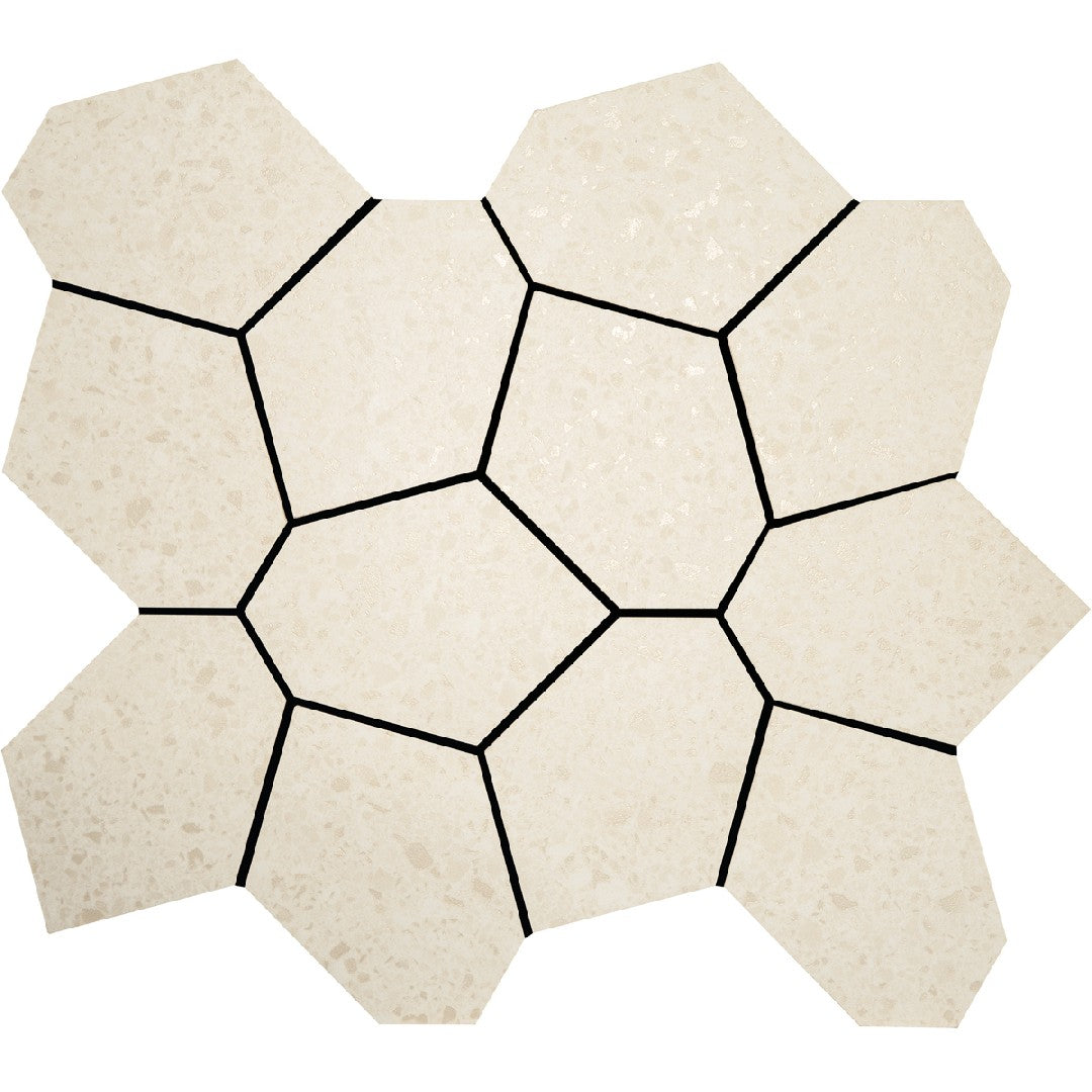 Crossville Alaska 13" x 15" Unpolished Porcelain Polygon Mosaic