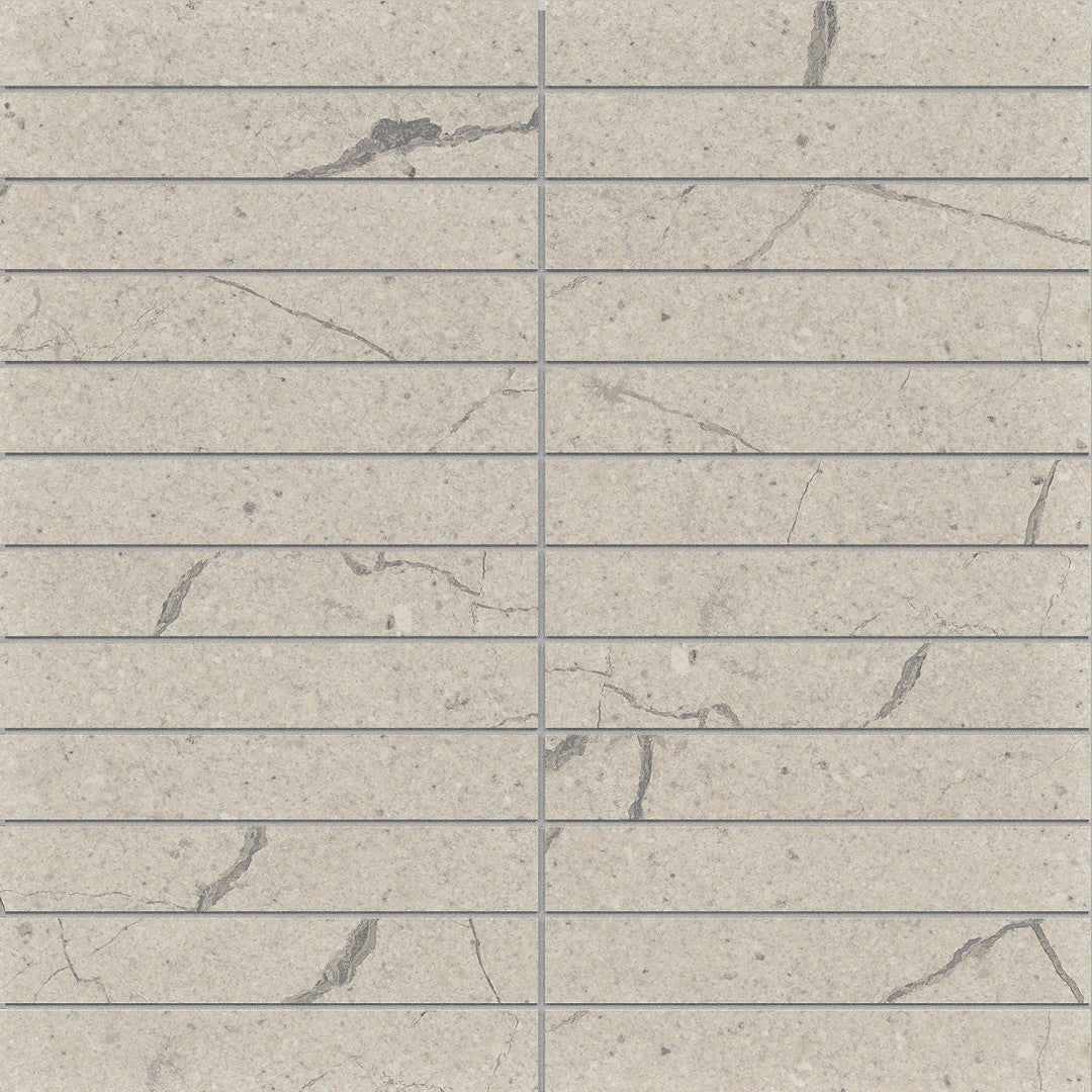 Crossville Sociale 11" x 12" Feather Soft 1x6" Stacked Porcelain Mosaic