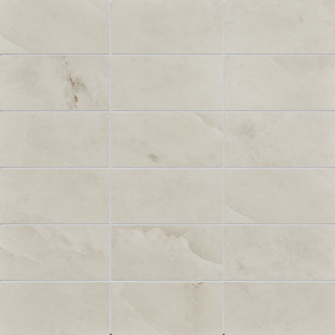 Crossville Sociale 12" x 12" Feather Soft 2x4" Stacked Porcelain Mosaic