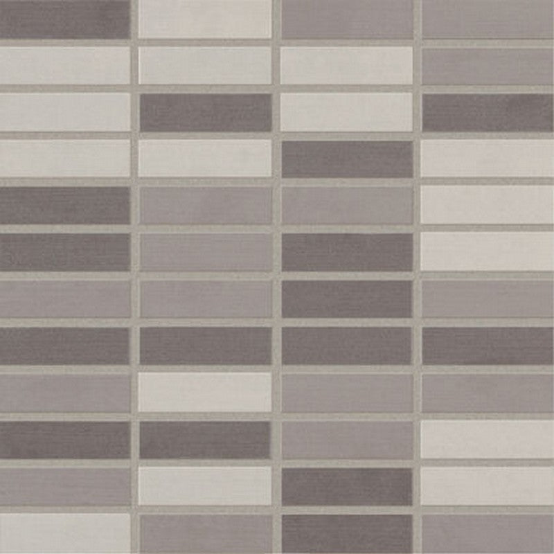 Crossville Shades 2.0 - 12" x 12" Semi-Polished 1x3" Stacked Porcelain Mosaic