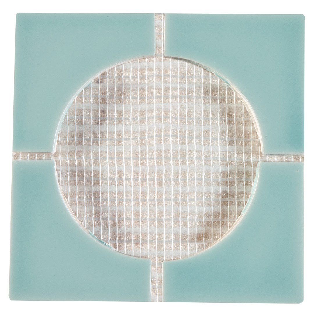 Crossville Cursive 6" x 6" Gloss Ceramic 4" Corner Mosaic