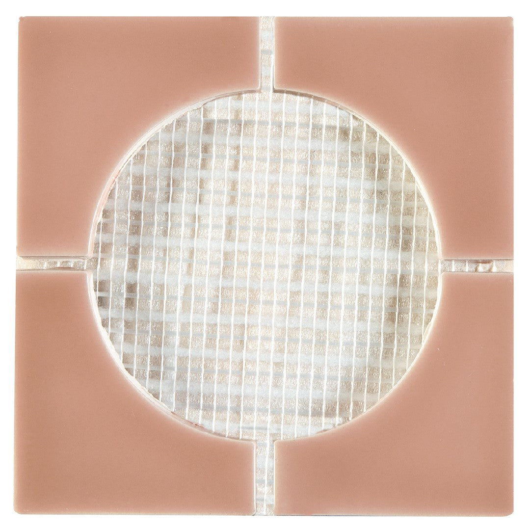 Crossville Cursive 6" x 6" Gloss Ceramic 4" Corner Mosaic