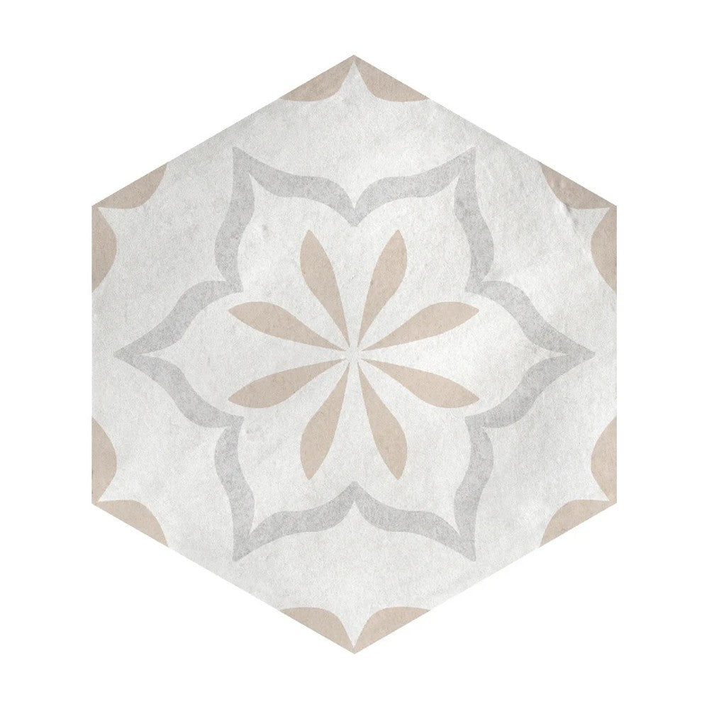 Lungarno Casablanca 5.5" x 6" Rectified Matte Porcelain Floor Deco Tile