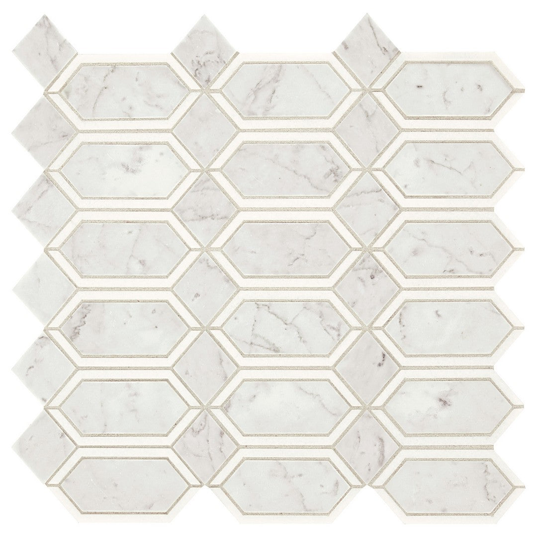 Marazzi Castellina 13" x 15" Polished Linear Hexagon Natural Stone Mosaic
