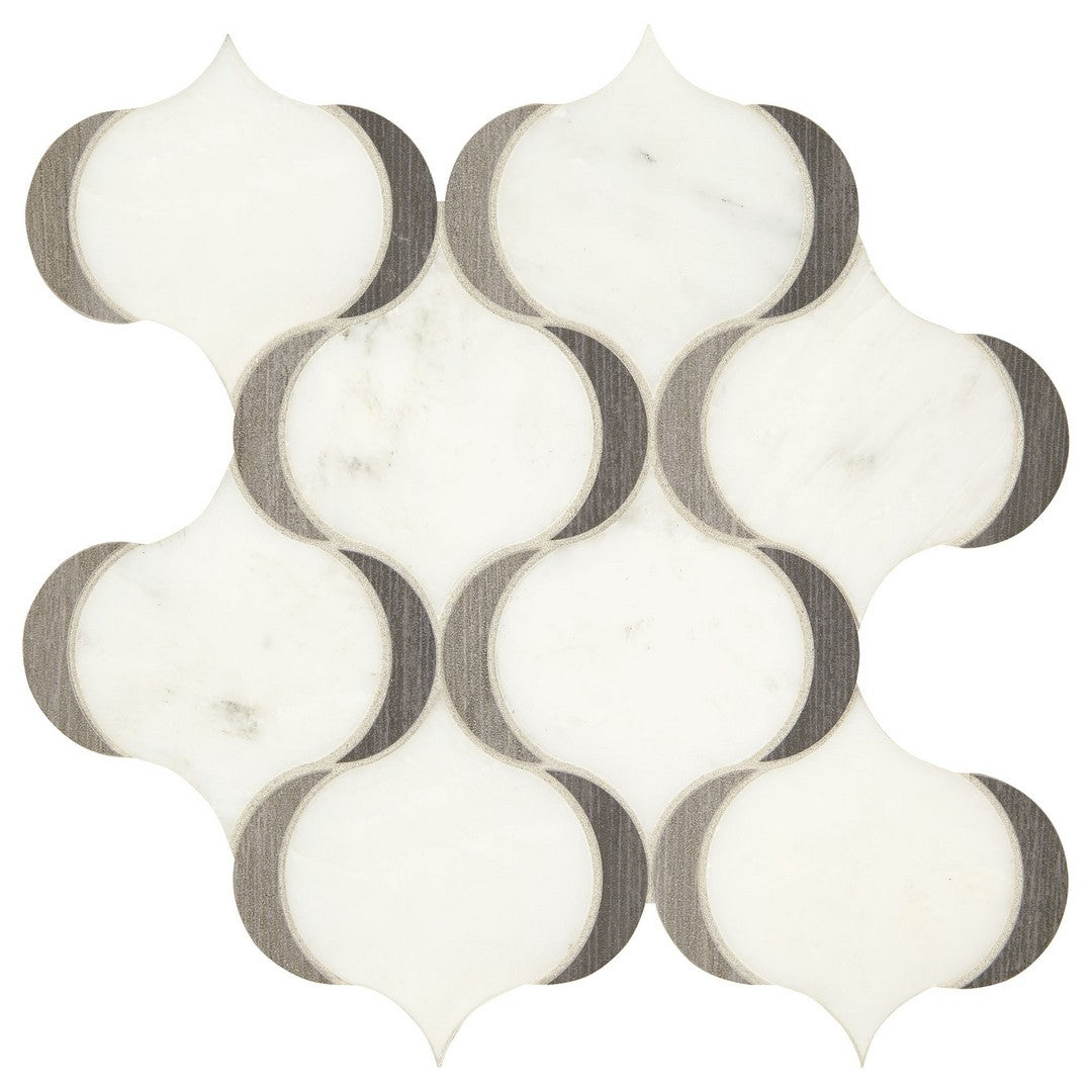 Marazzi Castellina 14" x 14" Polished Modern Arabesque Natural Stone Mosaic