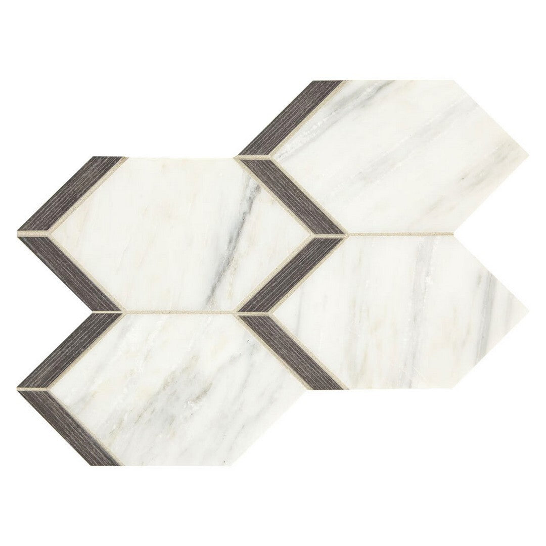 Marazzi Castellina 13" x 17" Polished Elongated Hexagon Natural Stone Mosaic