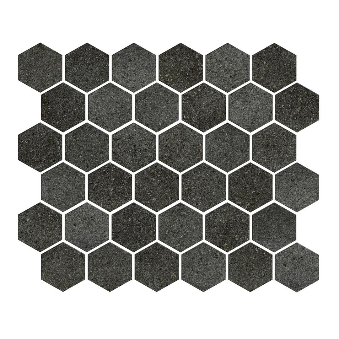 CommodiTile Anchor 10.43" x 12.68" Pressed Matte Porcelain 2" Hexagon Mosaic